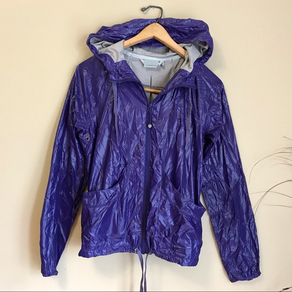 Athleta Lightweight Hooded Jacket Purple (XS)